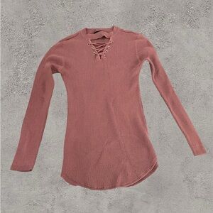 Derek Heart mini long sleeve dress shirt Pink Size: S